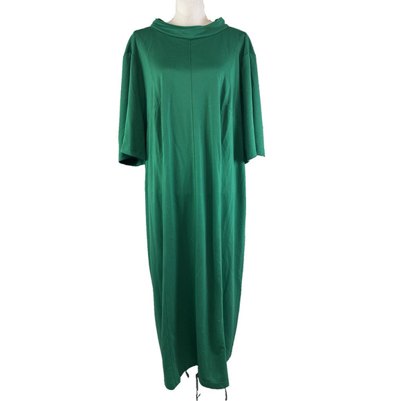Who What Wear Dress Plus size 4X Green Stretch Jersey Knit Midi Career Church - Picture 1 of 16